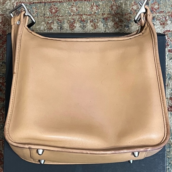 Vintage Coach Legacy Bag 9966 Camel w/Silver Nickel Hardware - Picture 3 of 14